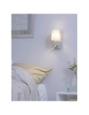 Applique Moderna Paralume Bianco e Spot Led Marriot Nichel Trio Lighting