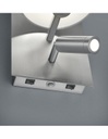 Applique Moderna Paralume Bianco e Spot Led Marriot Nichel Trio Lighting