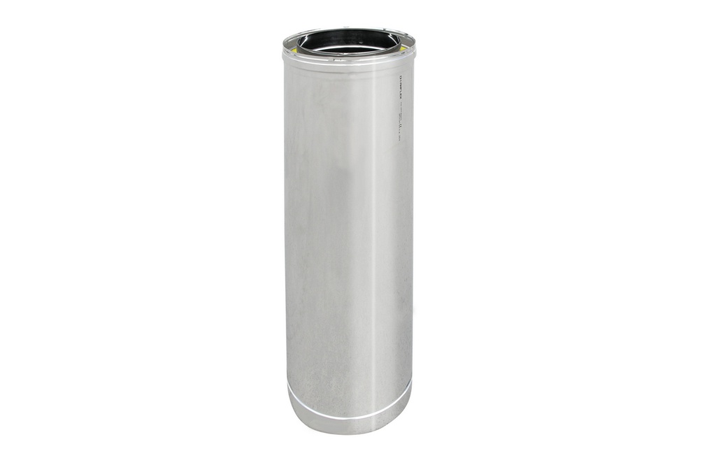 Tubo acciaio inox 316L doppia parete - Lunghezza 1m - Diametro interno 250mm - Diametro esterno 300mm