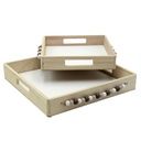 Vassoio lignum legno 1-2 quadro cm30x30h5