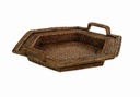 Vassoio rattan birman esagonale 2m cm44x50h7-10