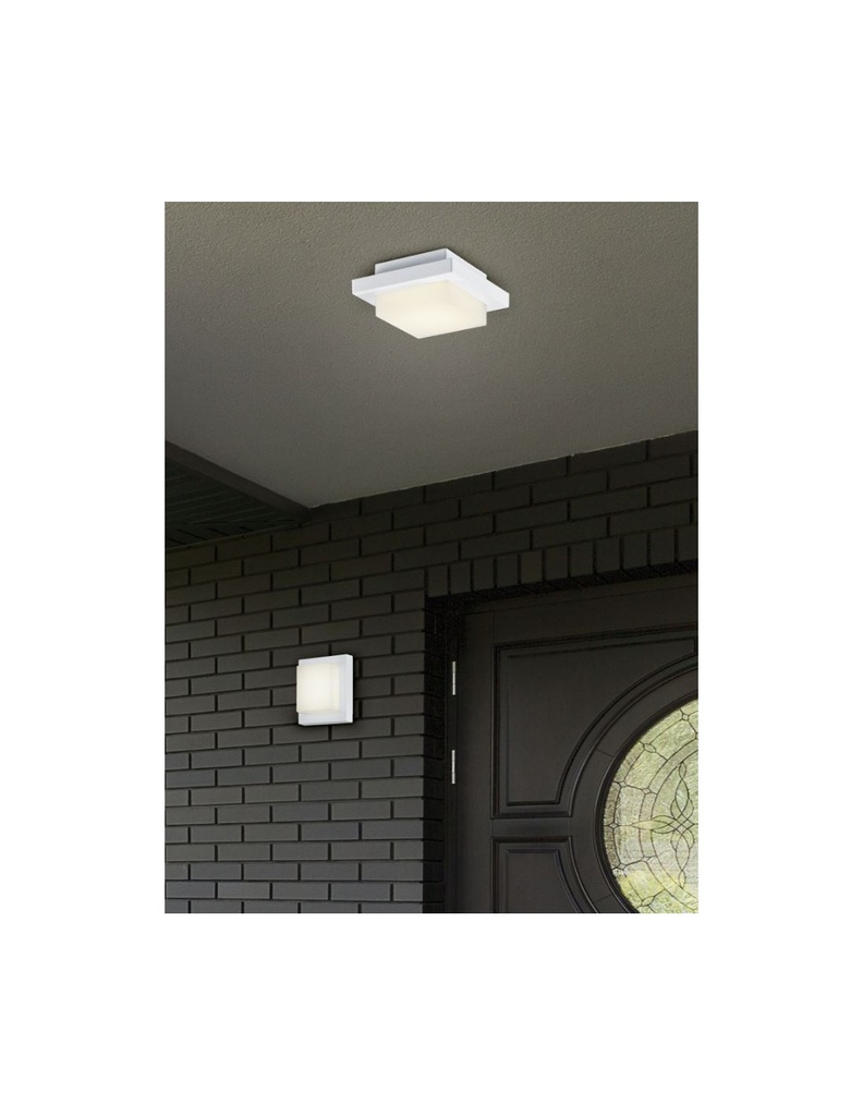 Applique Plafoniera Led IP54 Hondo Bianco 14x14 cm Trio Lighting