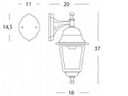 Applique Piccola In Basso  linea old  biancoargento