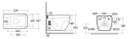 Vaso sospeso Metropolitan rimless - Fissaggio nascosto