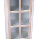 Vetrina legno vetrina andorra 1 anta vetro + 1 cassetto cm48x32h120