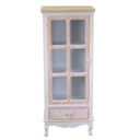 Vetrina legno vetrina andorra 1 anta vetro + 1 cassetto cm48x32h120