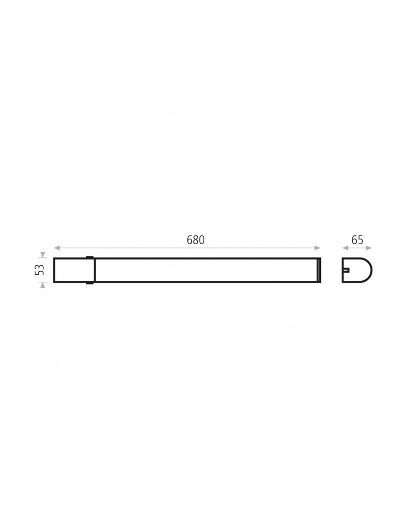 Applique Rettangolare Bianca Specchio Bagno Led Garona IP44 ACB