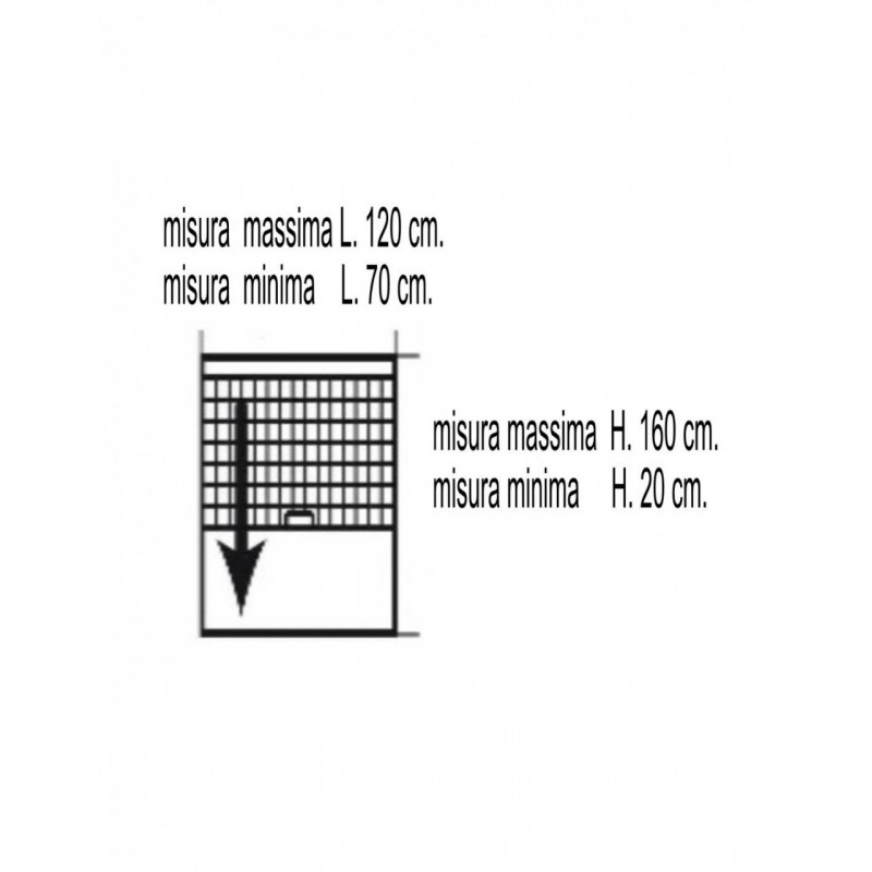 Zanzariera verticale finestra bianca cm 120 x 160 h