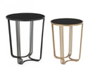 Set 2 Tavolino oro-nero in metallo stile design