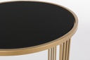 Set 2 Tavolino oro-nero in metallo stile design