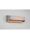 Applique Rettangolare Doppia Emissione Led Arino Legno Nichel Trio Lighting