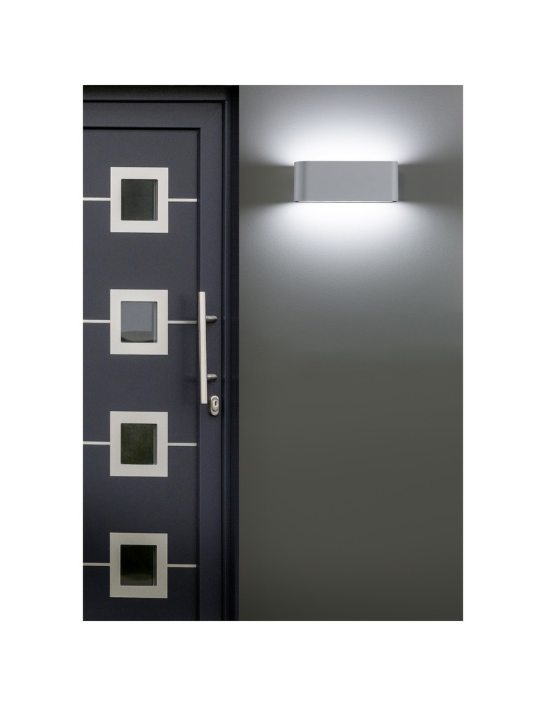 Applique Rettangolare Thames II Led Doppia Emissione IP54 Alluminio L17 cm Trio Lighting