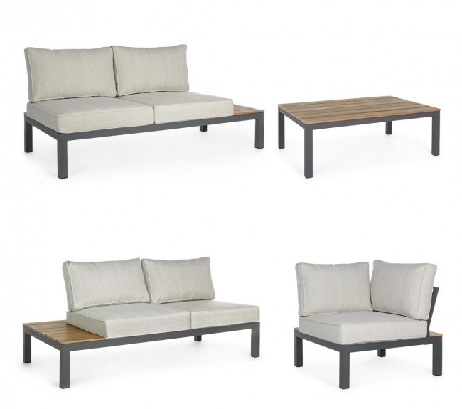 Set salotto giardino Elias antracite