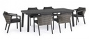Set tavolo + 6 sedie Cordova antracite