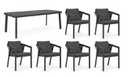 Set tavolo + 6 sedie Cordova antracite