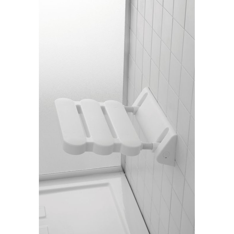 Sgabello Doccia in alluminio e ABS a Ribalta 30,7x23,5 cm