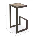 Sgabello industrial bar Blocks 70h cm