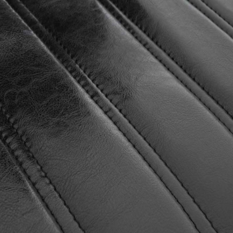 Sgabello da bar in similpelle Nero BARCLAY 46x51,5x h88,5-109,5 cm