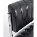 Sgabello da bar in similpelle Nero BARCLAY 46x51,5x h88,5-109,5 cm