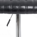 Sgabello da bar in similpelle Nero BARCLAY 46x51,5x h88,5-109,5 cm