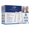 Sgabello in alluminio per Doccia Bianco-Argento 56x56x h48 cm