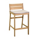 Sgabello legno con cuscini giardino cm 44 x 53 x h 64-85