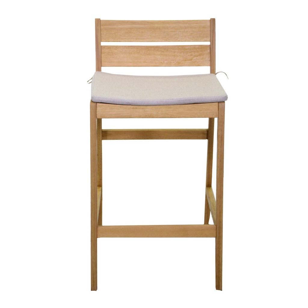 Sgabello legno con cuscini giardino cm 44 x 53 x h 64-85