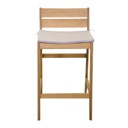 Sgabello legno con cuscini giardino cm 44 x 53 x h 64-85