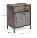 Store little cabinet 1 anta - 1 cassetto in metallo stile industriale 45x34.5x55.20