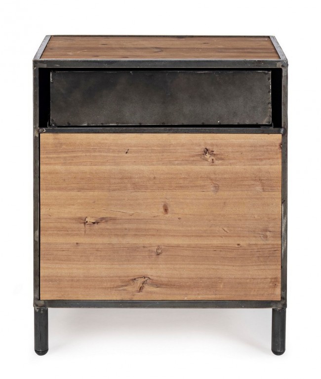 Store little cabinet 1 anta - 1 cassetto in metallo stile industriale 45x34.5x55.20