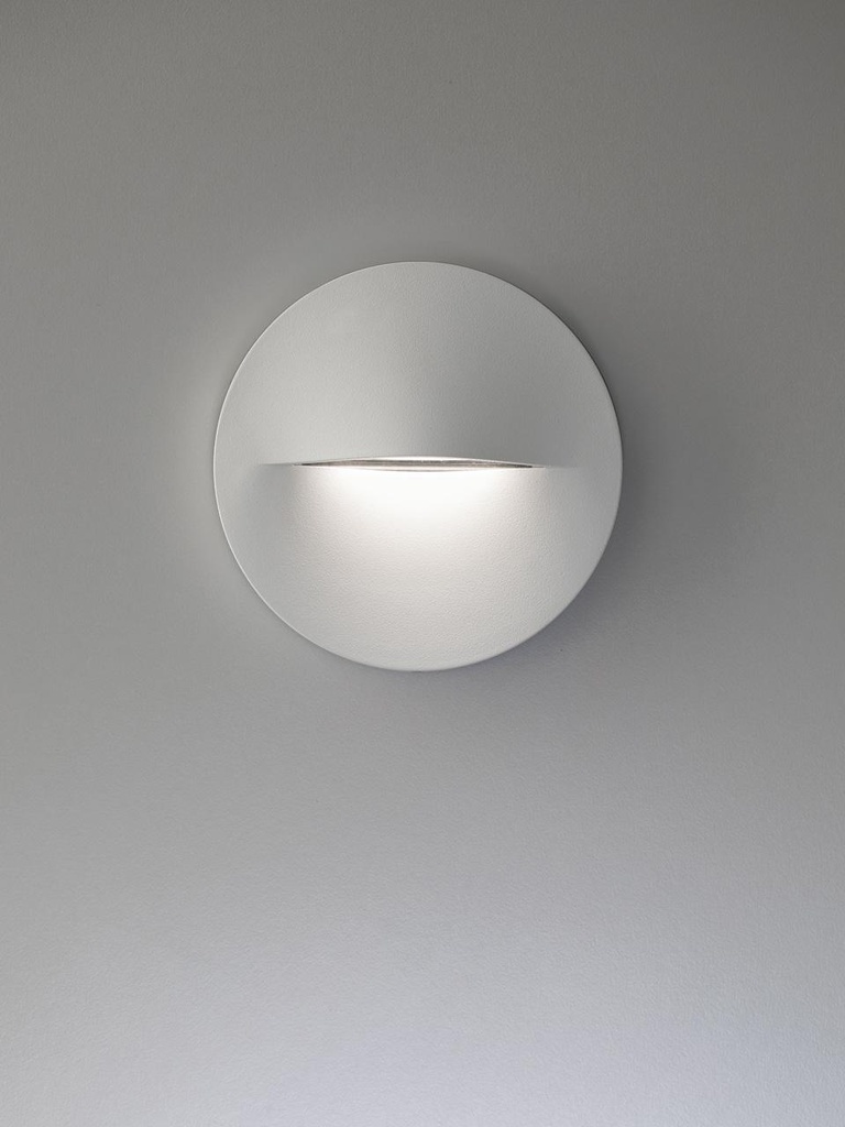 Applique Segnapasso Tondo in Alluminio Pressofuso 3W 360 Lumen 4000°K grafite