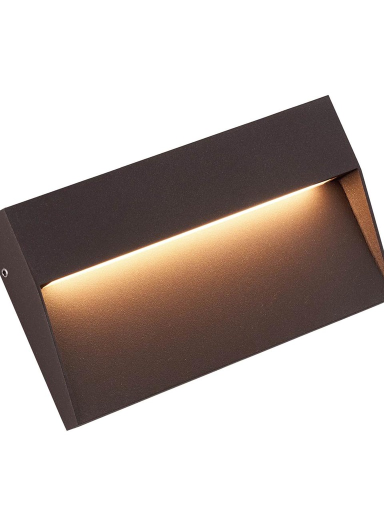 Applique Segnapasso Tondo in Alluminio Pressofuso 6W 777 Lumen 4000°K IP65 caffe'