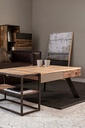 Tappeto grigio in fibre naturali stile fusion 200x300