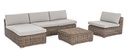 Tavolino in alluminio e fibra sintetica stile natural 83x83