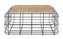Tavolino in legno e acciaio stile industriale 80x80