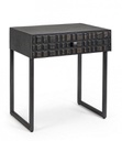 Tavolino nero 1 cassetto in legno stile industriale 50x35x55