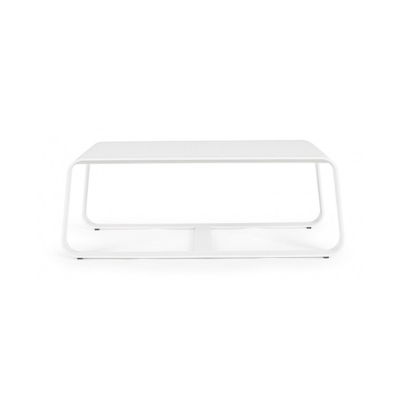 Tavolino per esterno in alluminio Bianco MERRIGAN 105x62x h38 cm