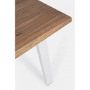 Tavolo Oslo da giardino Bianco-Naturale 100x200 cm