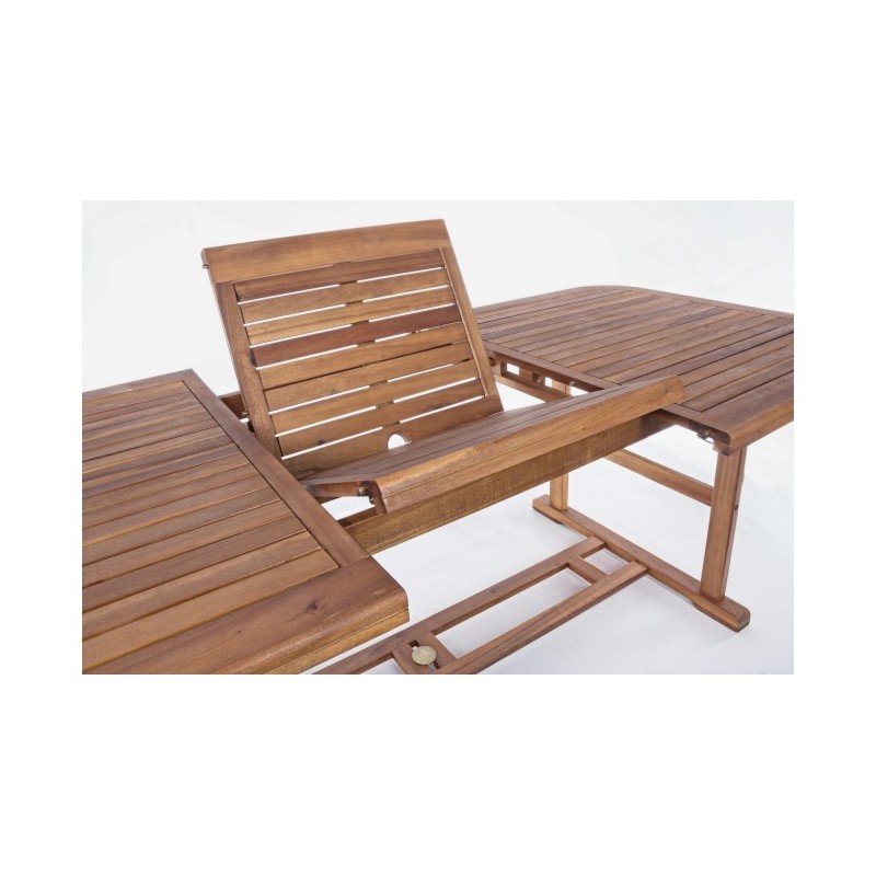 Tavolo Per esterno Noemi Allungabile in Legno 180-240x100x h 74cm