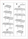 Tavolo alluminio allungabile  da giardino bianco cm 90 x 210-280 x h 73