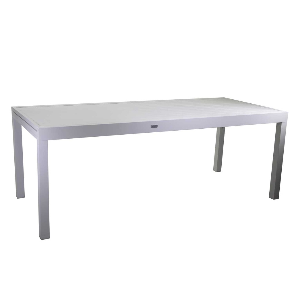 Tavolo alluminio allungabile  da giardino bianco cm 90 x 210-280 x h 73