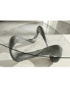 Tavolino trasparente-grigio 100 cm x 100 cm H. 42.5 cm