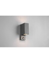 Applique Squadrata Esterno Doppia Emissione Sensore Movimento Roya Antracite IP44 Trio Lighting