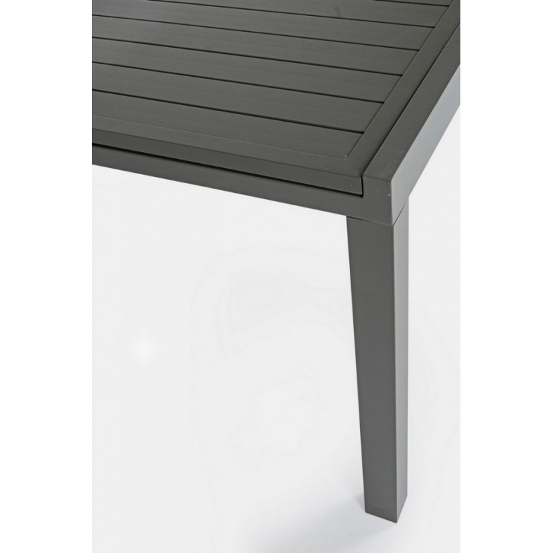 Tavolo HILDE per esterno in alluminio Antracite Allungabile 200-300x100x h75 cm