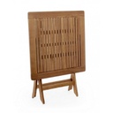 Tavolo Noemi per esterno in legno di acacia pieghevole 70x70x h73 cm
