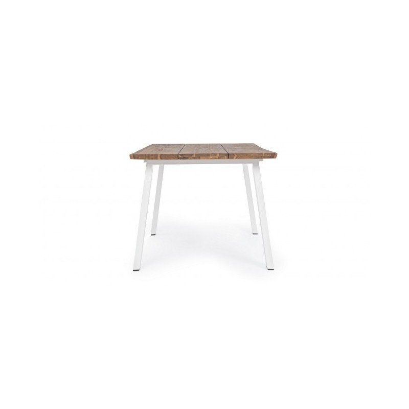 Tavolo Oslo da giardino Bianco-Naturale 100x200 cm