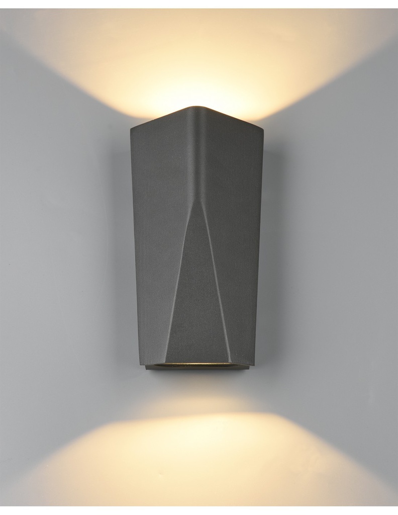 Applique Tay Led IP65 Antracite Doppia Luce Trio Lighting