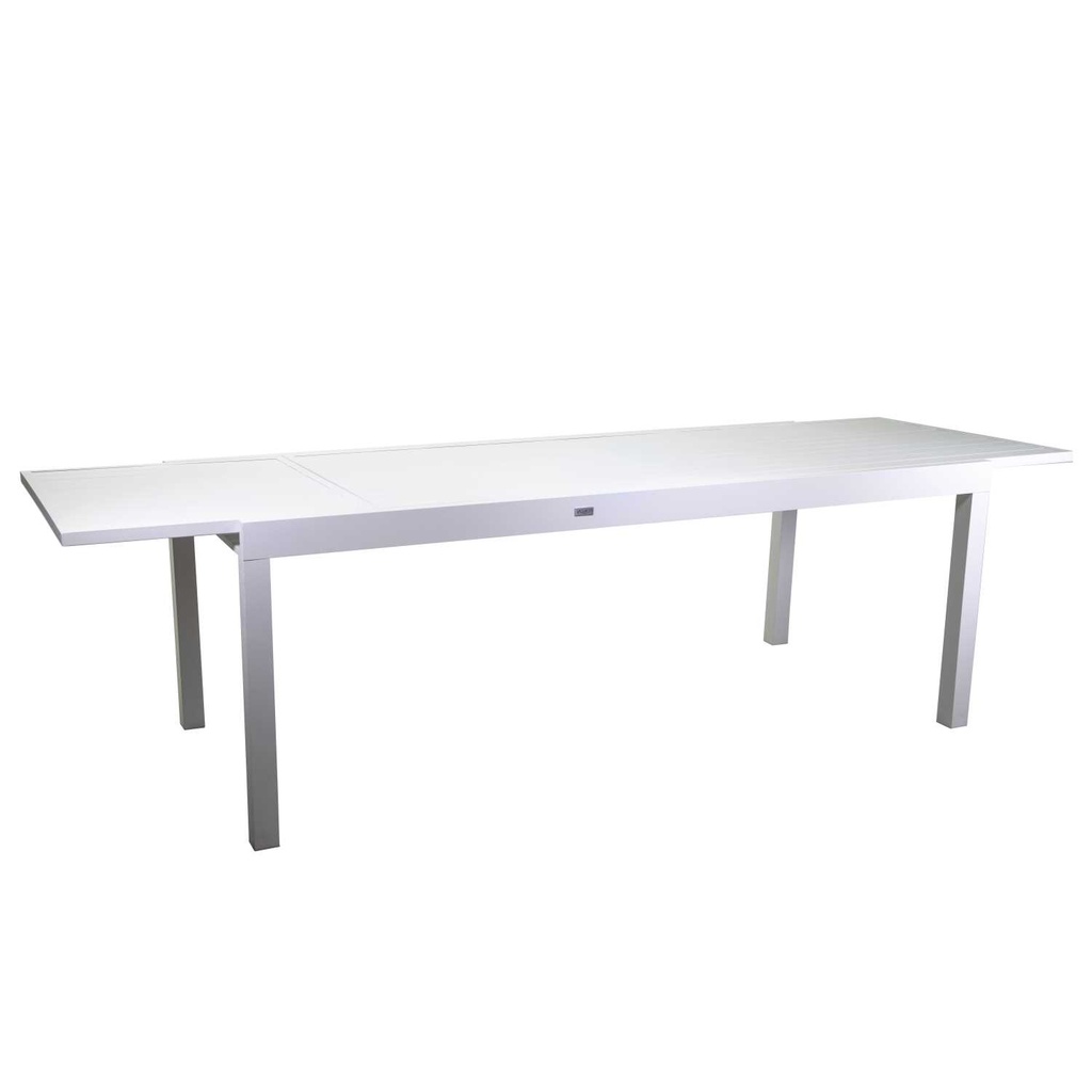 Tavolo alluminio allungabile  da giardino bianco cm 90 x 210-280 x h 73