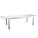 Tavolo alluminio allungabile  da giardino bianco cm 90 x 210-280 x h 73