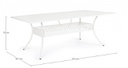 Tavolo da esterno Ivrea rettangolare bianco cm 107x 213